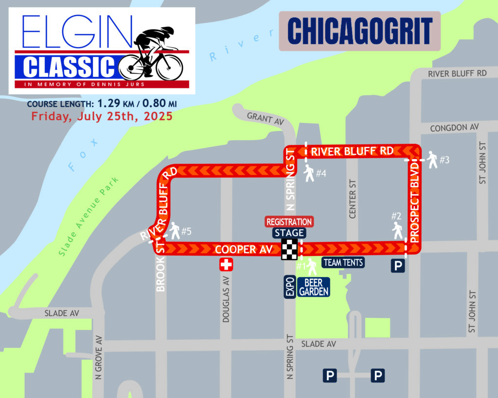 2025 Elgin Classic Bike Race Course Map